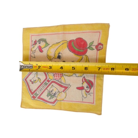 Vintage Children’s Handkerchief Lot 3 1950s Storybook Dog Nursery Retro Hankies - Picture 10 of 11